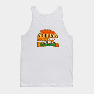 Abidjan Côte d'Ivoire Ivory Coast Flag - C'est Technique Nouchi Street Slang Quote Tank Top